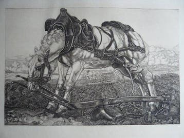 Pieter Dupont (1870-1911) - Le cheval de labour 1902, Antiek en Kunst