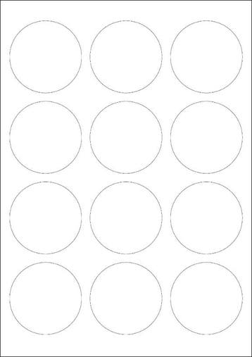 A4 etiketten 60 mm rond wit 100 vel Sorex, Verzenden, Nieuw, Sorex