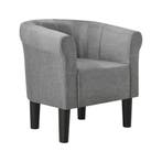 Kuipstoel Ariel schelpen fauteuil stof 70x70x58 cm grijs, Verzenden, Nieuw