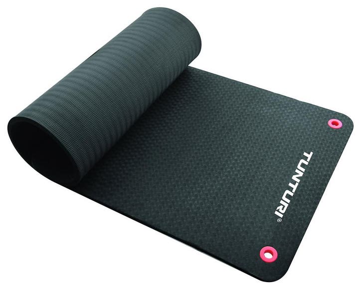 Tunturi Fitnessmat Pro 180cm - Black, Sport en Fitness, Fitnessmaterialen, Fitnessmat, Nieuw, Verzenden