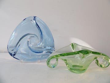 Val Saint Lambert - René Delvenne - Schaal (2) - Kristal
