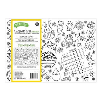 Papieren placemat / kleurplaat - Pasen (12 stuks), Ophalen of Verzenden, Nieuw