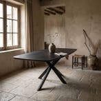 Eettafel Deens ovaal zwart | Mangohout, Ophalen of Verzenden, Nieuw