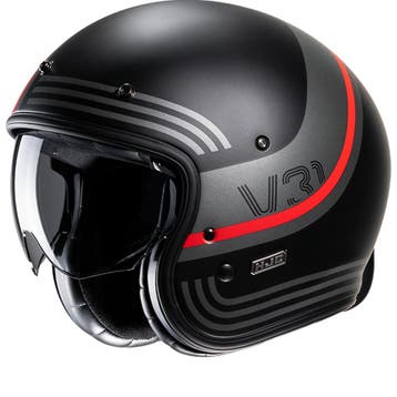 Hjc V31 Byron Zwart Rood MC1Sf Jethelm, Nieuw met kaartje, Heren, Verzenden, HJC
