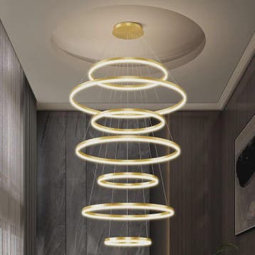 Luxe Ring Plafondlamp - Moderne LED Hanglamp voor Trappenhui, Verzenden, Nieuw