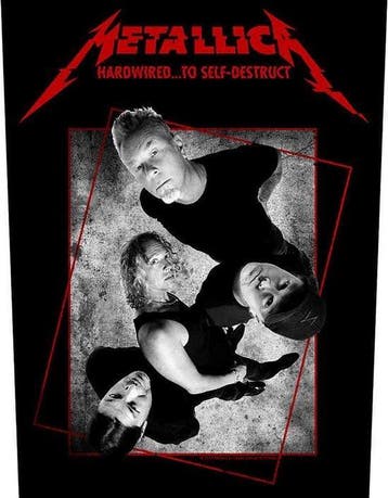 Metallica Hardwired Concrete Rugpatch officiële merchandise, Ophalen of Verzenden, Nieuw, Kleding