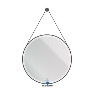 Spiegel Aquasplash Aloni Ronde Ledspiegel Met Band 80 cm Mat, Huis en Inrichting, Woonaccessoires | Spiegels, Ophalen of Verzenden