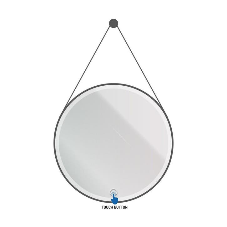 Spiegel Aquasplash Aloni Ronde Ledspiegel Met Band 80 cm Mat, Huis en Inrichting, Woonaccessoires | Spiegels, Nieuw, Rond, Ophalen of Verzenden