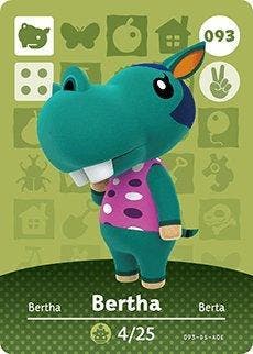 Amiibo Bertha #093 - Series 1, Verzenden, Zo goed als nieuw