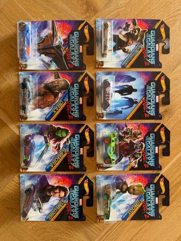 Hot Wheels 1:64 - Modelauto (8) - Guardians of the Galaxy, Nieuw
