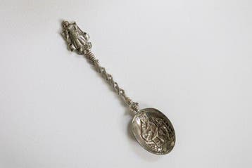 Theelepel - Zilver - Souvenirlepel, Antiek en Kunst
