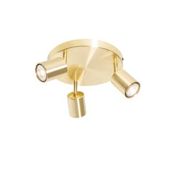 Moderne plafondlamp messing verstelbaar rond 3-lichts - Java, Verzenden, Nieuw, Modern