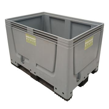 Palletbox Bigbox 1200x800x790 mm, HD-PE, gesloten, grijs, Ophalen of Verzenden