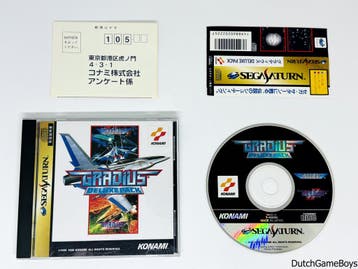 Sega Saturn - Gradius - Deluxe Pack + Spine & Reg. Card - Ja, Spelcomputers en Games, Verzenden, Gebruikt