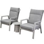 Barolo lounge balkonset 3 delig verstelbaar latte zand, Tuin en Terras, Tuinsets en Loungesets, Ophalen of Verzenden, Nieuw, Aluminium