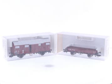 Schaal H0 Fleischmann 5310 & 5914 goederenwagen 2-delige..., Gelijkstroom, Fleischmann, Overige typen, Ophalen of Verzenden
