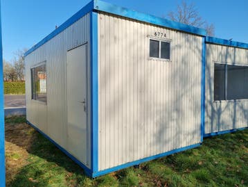 kantoorunit I woon unit I bouwkeet 6x3 incl Toilet en keuken, Zo goed als nieuw