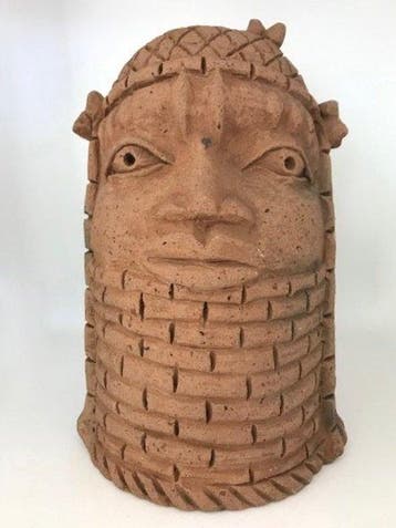 Terracotta Oba - Hoofd - Bini - Nigeria (Zonder