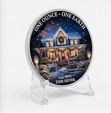 Fiji. 1 Dollar 2022 “Earth – American House Christmas