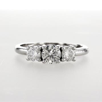 Zonder minimumprijs - Ring - 14 karaat Witgoud - 0.90ct. tw., Nieuw