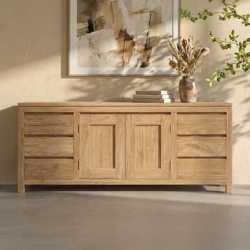 *WOONWINKEL* Tower Living Corona Teak Hout Dressoir Onbehand, Verzenden, Nieuw