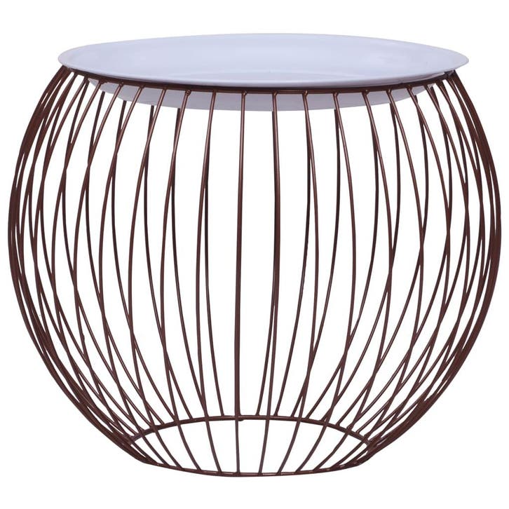 vidaXL Salontafel Ø 41 cm goudkleurig, Huis en Inrichting, Tafels | Salontafels, Nieuw, Minder dan 50 cm, Metaal, Minder dan 50 cm