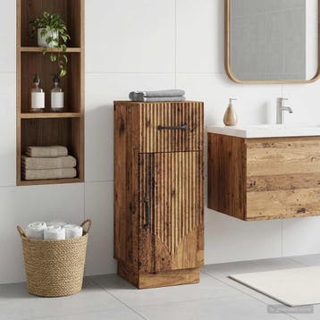 vidaXL Badkamer Opbergkast HOORN Oud hout 30 x 31 x 77 cm, Verzenden, Nieuw