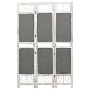 vidaXL Kamerscherm met 3 panelen 105x165 cm stof grijs, Verzenden, Nieuw