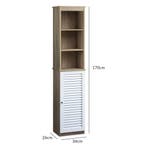 Badkamer Hoge Kast met 170x34x26cm in bruin-wit (Meubelen), Verzenden