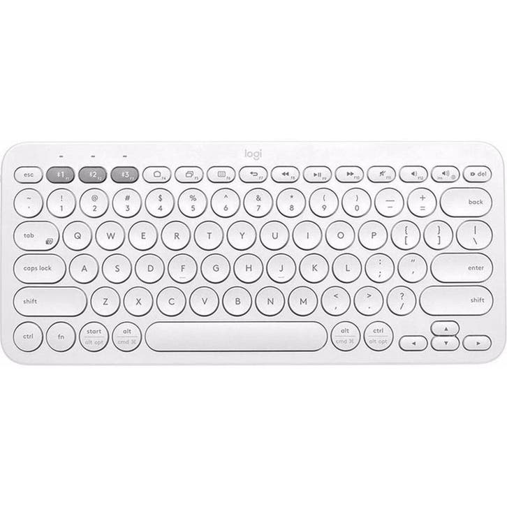 Logitech K380 - Draadloos Bluetooth Toetsenbord - Offwhite, Computers en Software, Toetsenborden, Nieuw, Qwerty, Draadloos, Ophalen of Verzenden