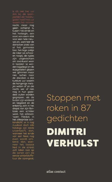 Stoppen met roken in 87 gedichten - Dimitri Verhulst, Verzenden, Zo goed als nieuw, Dimitri Verhulst