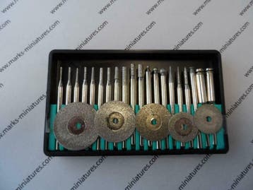 Diamant freesjes + diamant schijfjes - 25 delig, Verzenden, Nieuw