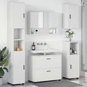 vidaXL Badkamermeubelset 5 st Wit 35 x 30 x 192 cm, Huis en Inrichting, Verzenden, Nieuw, Overige typen