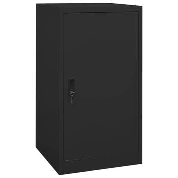 vidaXL Zadelkast 53x53x105 cm staal zwart, Dieren en Toebehoren, Verzenden, Nieuw