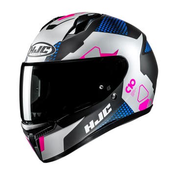 HJC C10 Aspa Zwart Roze Blauw Zilver Integraalhelm, Motoren, Nieuw met kaartje, HJC, Integraalhelm, Heren