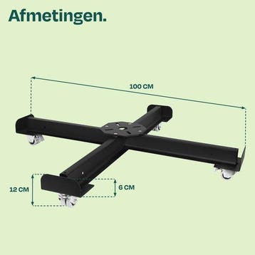 2dekans | VONROC Parasolvoet op wielen - verrijdbare, Ophalen of Verzenden, Zo goed als nieuw