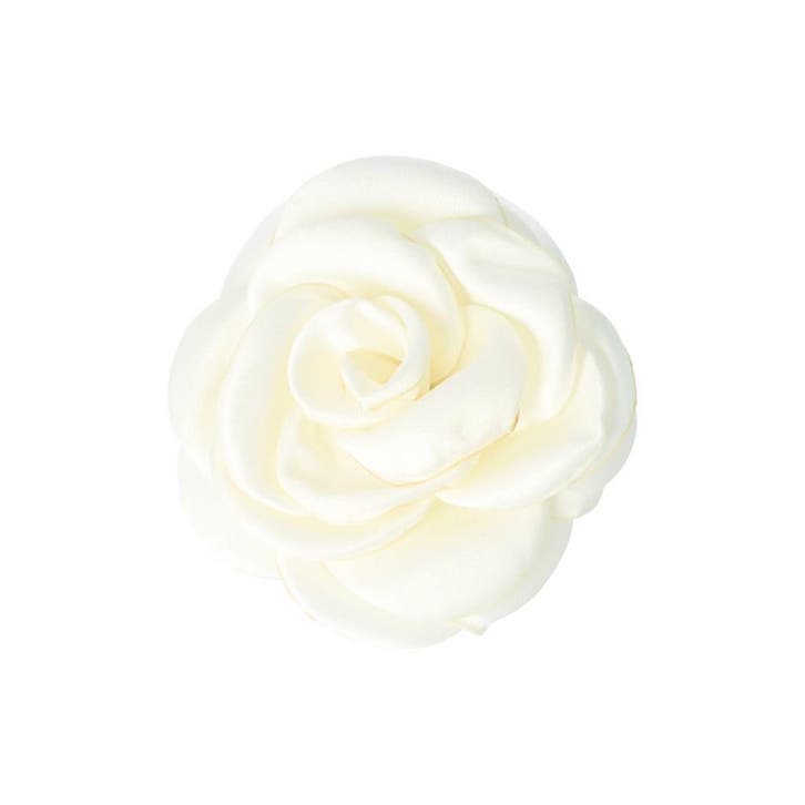 Haarspeld Duckklem 8cm – Haarbloem Roos – Wit, Sieraden, Tassen en Uiterlijk, Uiterlijk | Haarverzorging