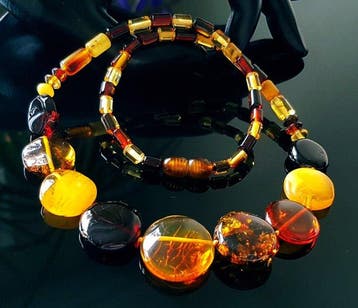 Amber Uniek Vintage Baltisch Barnsteen Ketting- 18 g