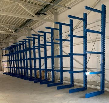 Draagarmstelling NIEUW 4,5 m hoog en 5 niveaus 1,2 m diep, Ophalen of Verzenden