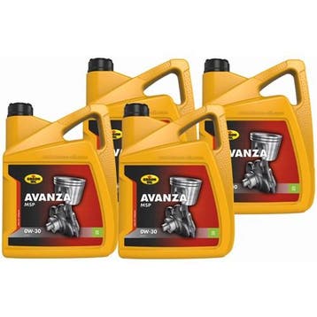 Kroon Olie Aanbieding: 4 X Avanza Msp 0W30 5L, Verzenden
