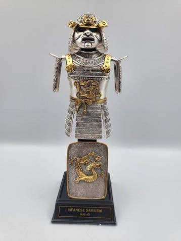 Armure miniature en étain et or 24 carats – Franklin Mint –