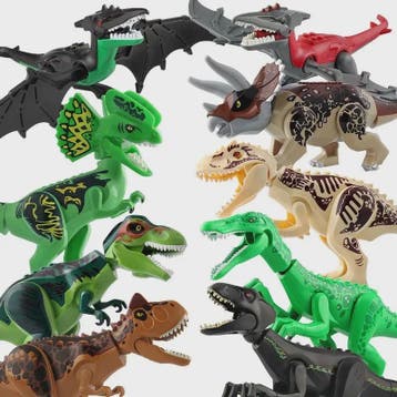 Grote Dinosaurus Bouwstenen Set - T-Rex, Velociraptor & Meer, Verzenden, Nieuw