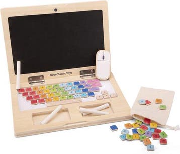 New Classic Toys® Houten Speelgoed Laptop - Mijn Eerste, Ophalen of Verzenden, Nieuw