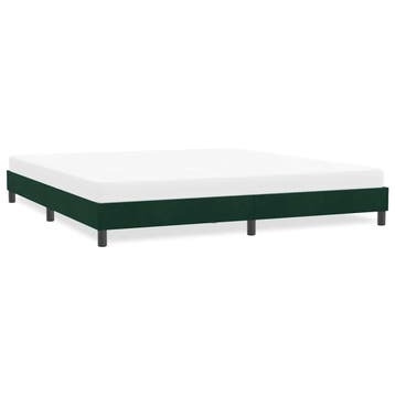 vidaXL Bedframe zonder matras 180x220 cm fluweel donkergroen, Huis en Inrichting, Slaapkamer | Bedden, Verzenden, Stof, Groen