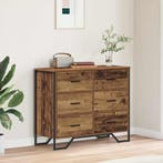 vidaXL Ladekast met lade met opslag 2 pcs Oudhout 91 x 35,5, Kinderen en Baby's, Kinderkamer | Commodes en Kasten, Verzenden, Nieuw