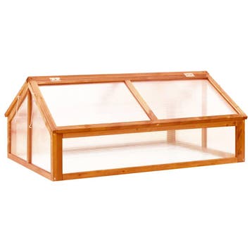 vidaXL Broeikas 114x80x50 cm vurenhout bruin, Tuin en Terras, Verzenden, Nieuw