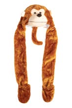 Muts Wanten Aap Sjaalmuts met Oortjes Aapje Bruin Oranje Bon, Ophalen of Verzenden, Nieuw