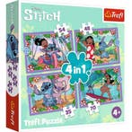 Trefl Disney Stitch 4in1 Puzzel 35-70 Stukjes, Verzenden, Nieuw