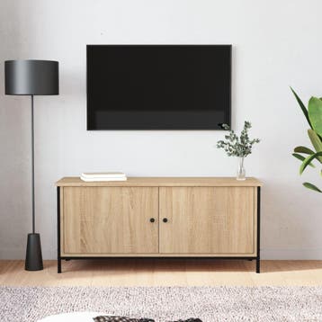 vidaXL Tv-meubel 102x35x45 cm bewerkt hout sonoma, 100 tot 150 cm, Verzenden, Nieuw, Minder dan 100 cm