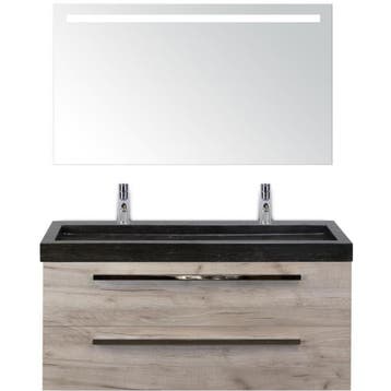 Seville Badmeubelset 120 cm - 2 Laden Craft Oak - Wastafel, Ophalen of Verzenden, Nieuw